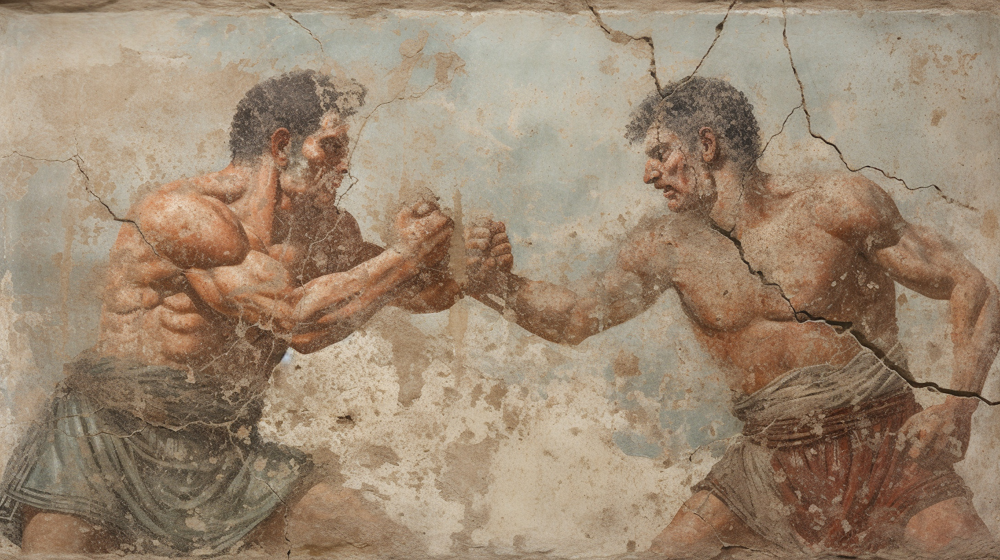 two man fighting
